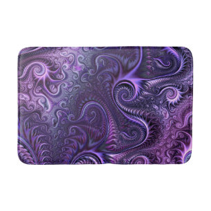 Abstrakt Colorful Lilac & Violet Spiral Mönster Badrumsmatta