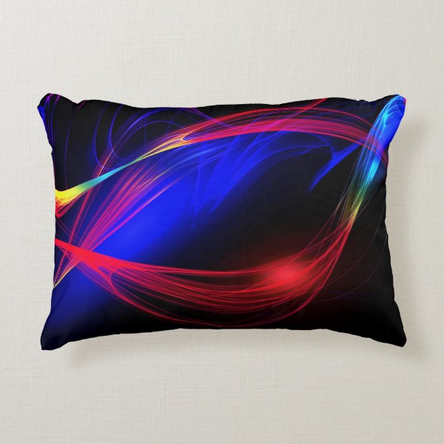 Abstrakt Colorful Ljus Prydnadskudde (Framsidan)