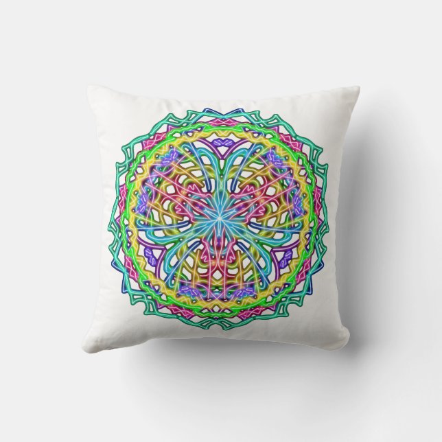 Abstrakt Colorful Mandala Kudde (Baksida)