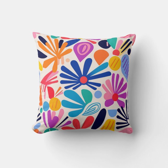 Abstrakt Colorful Matisse inspirerade mönster Kudde (Framsida)