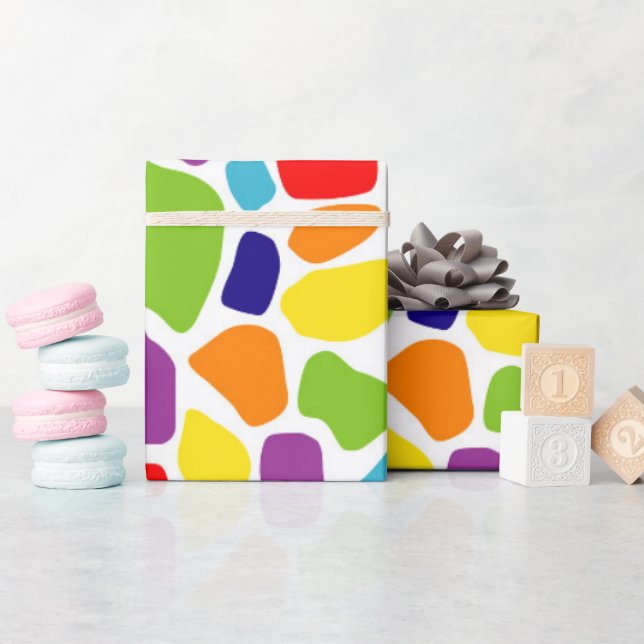 Abstrakt Colorful Mönster Presentpapper (Baby Shower)