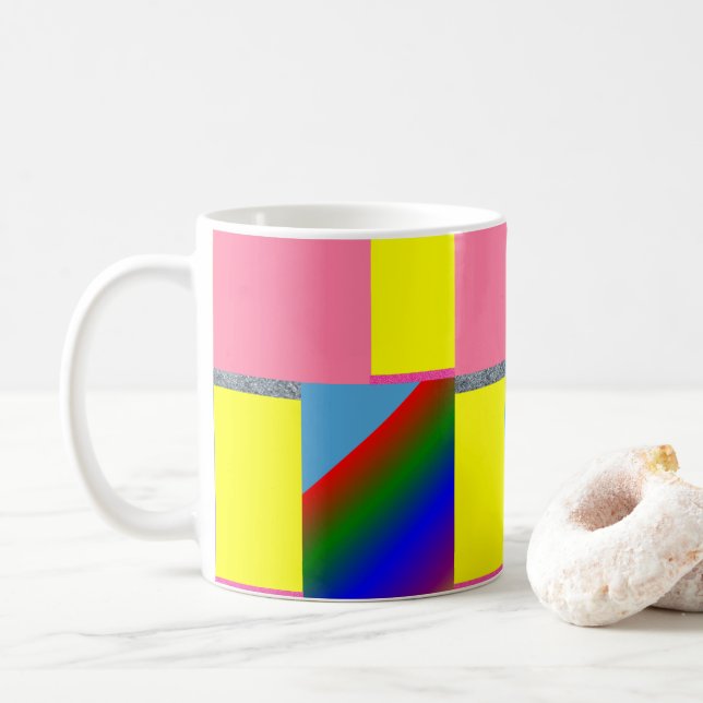 Abstrakt Colorful Mugg (Med munk)