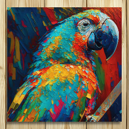 Abstrakt Colorful Parrot Poster