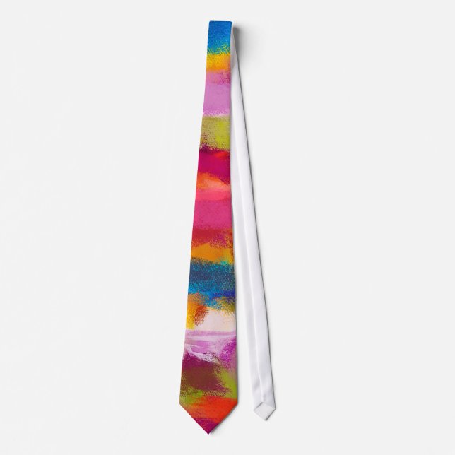 Abstrakt Colorful Pastel Mönster Slips (Framsida)