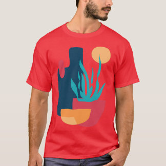 Abstrakt Colorful Plant T Shirt