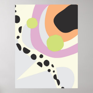 Abstrakt Colorful Preppy Art Poster