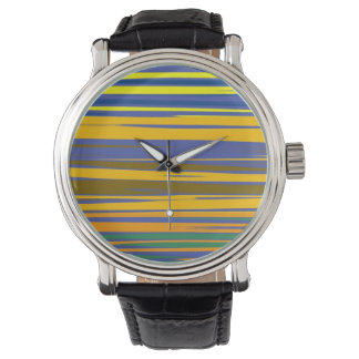 Abstrakt Colorful Rand Mönster Armbandsur