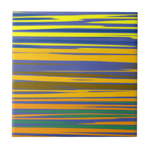 Abstrakt Colorful Rand Mönster Kakelplatta