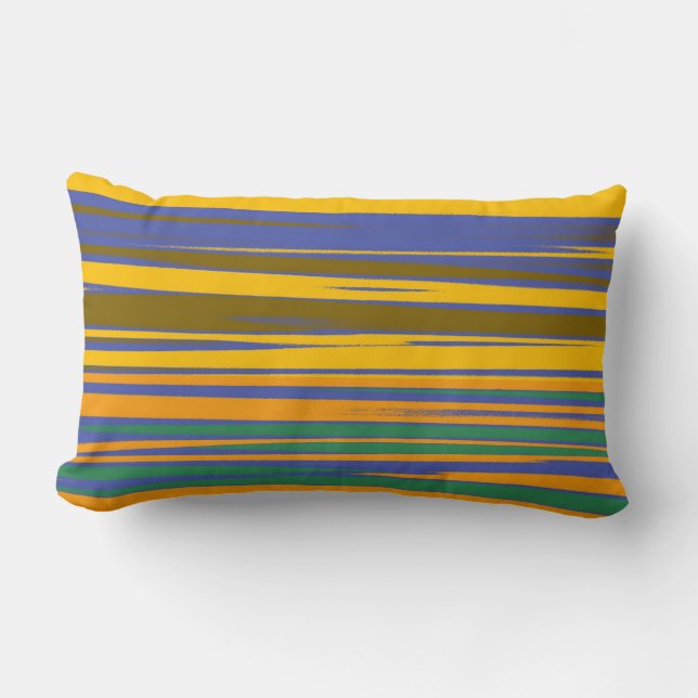 Abstrakt Colorful Rand Mönster Lumbarkudde (Framsida)