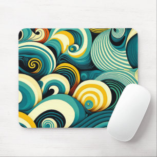 Abstrakt Colorful Retro 70s Hippie Vinkar Artwork Musmatta