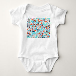 Abstrakt Colorful Ro: Vintage Blommigt T Shirt
