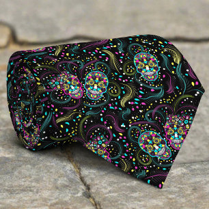 Abstrakt Colorful Spooky Döskallars Halloween Slips