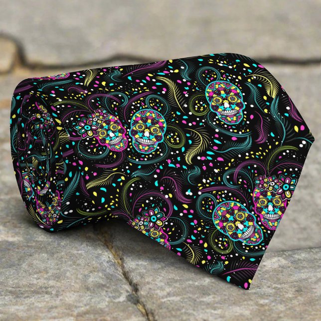 Abstrakt Colorful Spooky Döskallars Halloween Slips (Skapare uppladdad)