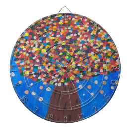 Abstrakt Colorful Träd Darttavla