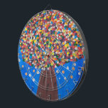 Abstrakt Colorful Träd Darttavla<br><div class="desc">Hur underbart skulle det vara att gå in i en sommarskugga och hitta ett träd som var täckt av söt,  klarkandisampa och färgad löv? Den heliga abstrakten är fullt av ljus och färg,  som gör ditt hem och liv ljusare.</div>