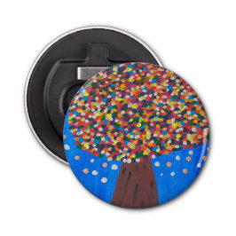 Abstrakt Colorful Träd Flaska-öppnare Flasköppnare