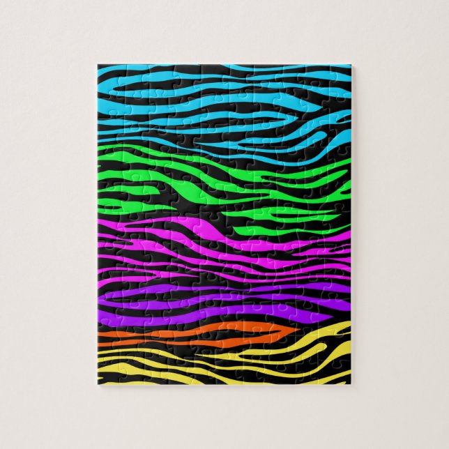 abstrakt Colorful Zebra ränder Pussel (Vertikal)