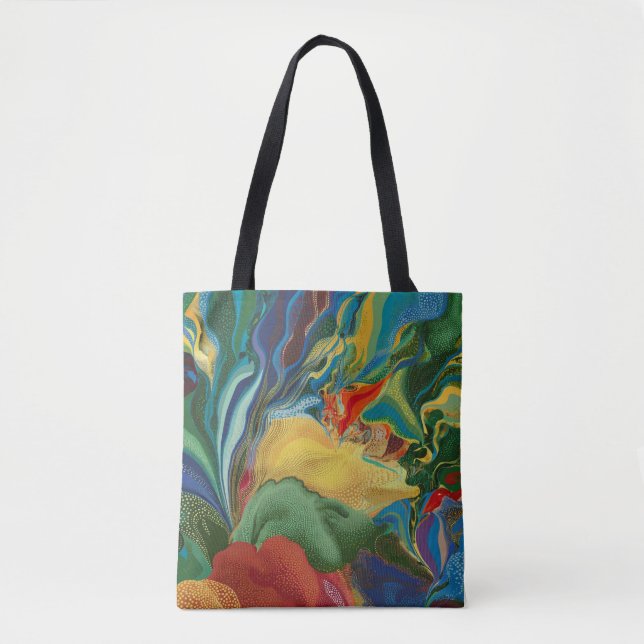 abstrakt colur stänk vatten färg tygkasse (Framsida)