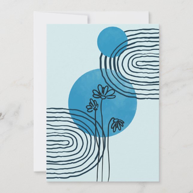 Abstrakt contemporary 2000-tropisk löv 3/3 julkort (Framsida)