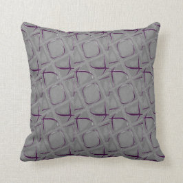 Abstrakt contemporary för aubergine och för grått kudde