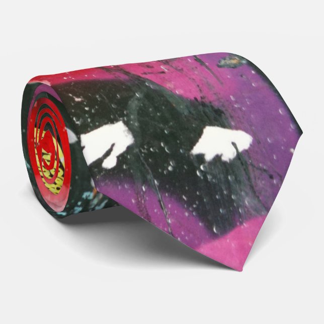 Abstrakt Contemporary Graffiti Neck Tie Slips (Rullad)
