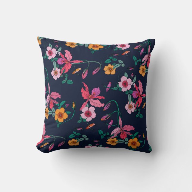 Abstrakt Coola Flowers Dekorativ kudde (Framsida)