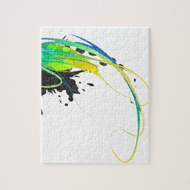 Abstrakt coola vatten Färgplattor Pussel (Vertikal)