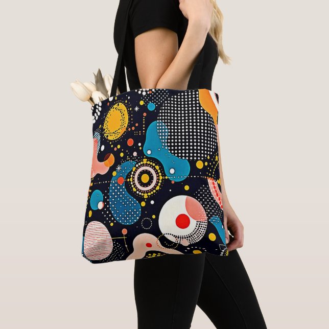 Abstrakt Cosmic Dance Tygkasse (Närbild)