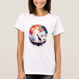 Abstrakt Cosmic Giraffe T Shirt