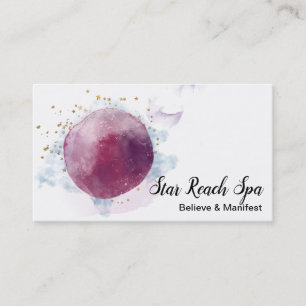 *~* Abstrakt Cosmo Stars Watercolor Universe Himme Visitkort