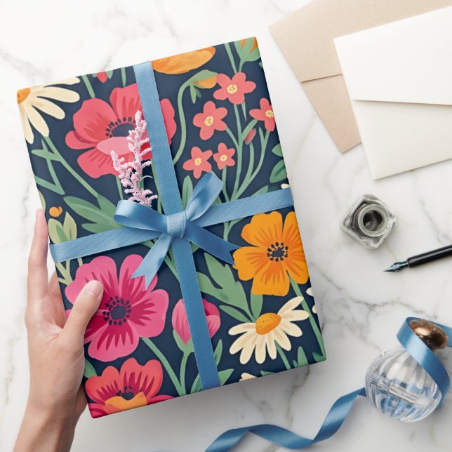 Abstrakt Cottagecore Vildblommor Presentpapper (Gifting)