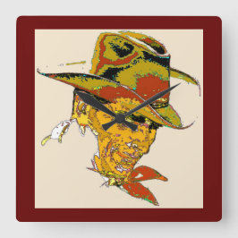 Abstrakt cowboy fyrkantig klocka