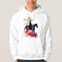 Abstrakt Cowboy Riding Horse Silhouette