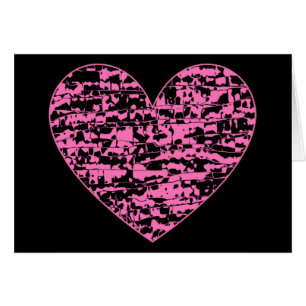 Abstrakt Crackle Heart OBS Kort