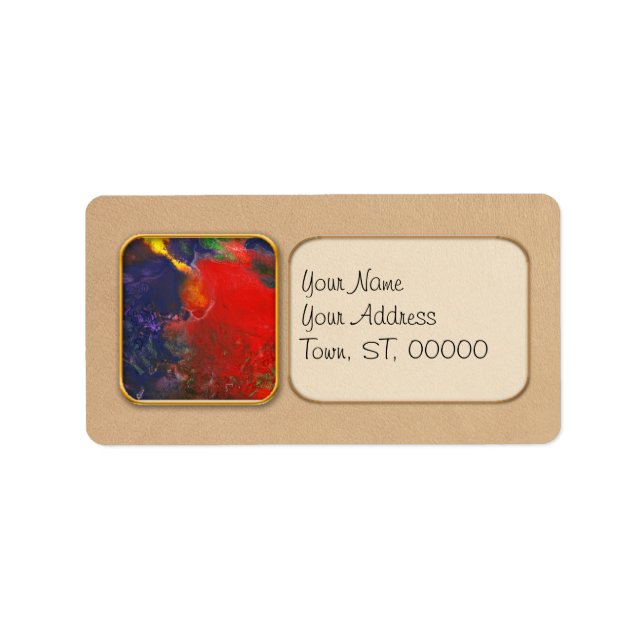 Abstrakt - Crayon - Andromeda Adressetikett (Framsidan)