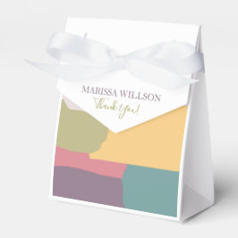 Abstrakt Creamy Summer Färg Stänk Tack Presentaskar