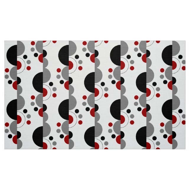 Abstrakt Crescent 01 - Ruby Red Tyg (Fat Quarter)