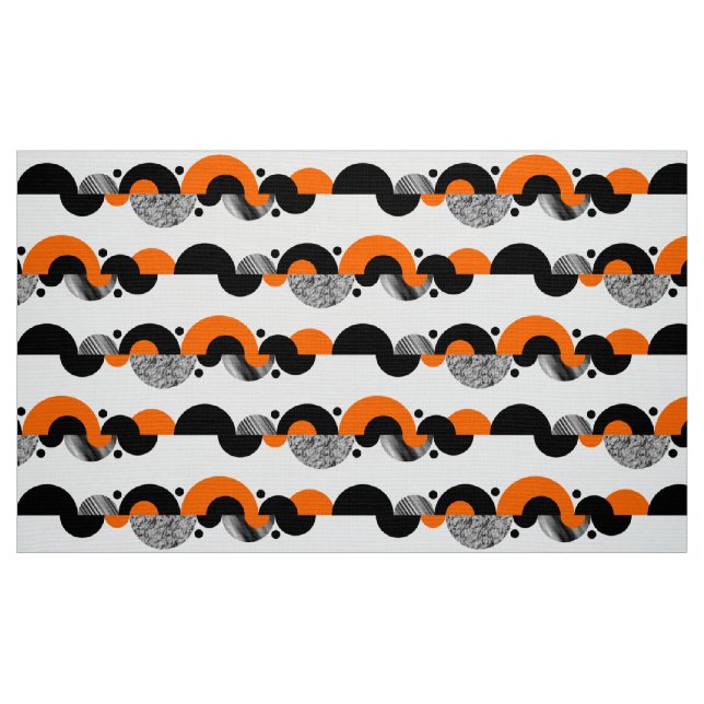 Abstrakt Crescent 02 - Orange Tyg (Fat Quarter)