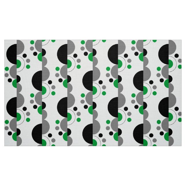 Abstrakt Crescentes 01 - Grönt av gräs Tyg (Fat Quarter)