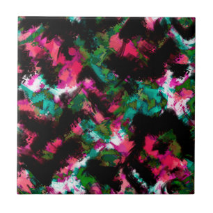 Abstrakt crimson Black Kakelplatta