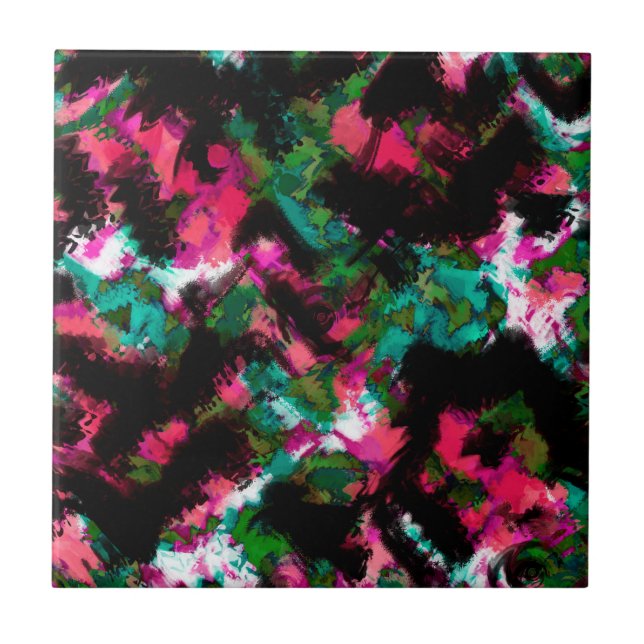 Abstrakt crimson Black Kakelplatta (Framsidan)