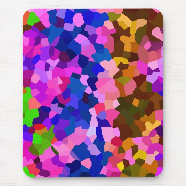 Abstrakt Crystaline Mosaic Mönster Musmatta (Framsidan)