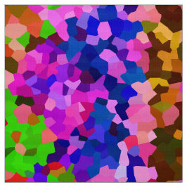 Abstrakt Crystaline Vibrant Mosaic Mönster Tyg