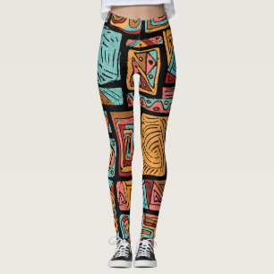 Abstrakt Cubes Leggings