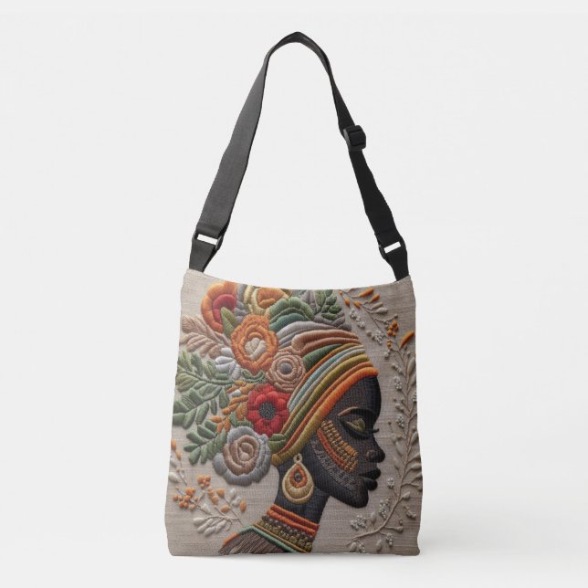 Abstrakt Cubism Crossbody Bag Axelväska (Framsida)