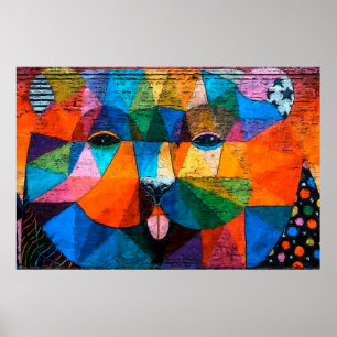 Abstrakt Cubism Puppy Poster
