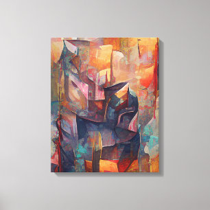Abstrakt Cubism Series - tre Canvastryck