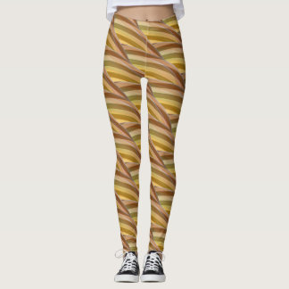 Abstrakt Curly Wave Mönster Leggings