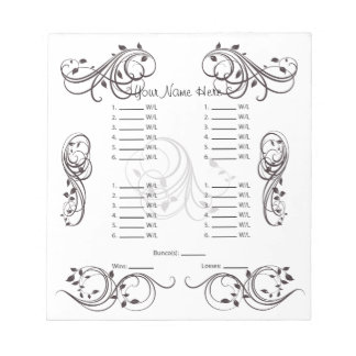 Abstrakt Cute Bunco Card/Lakan Anteckningsblock