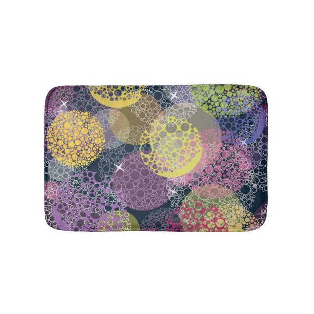 Abstrakt Cute Polka-punktcirkel Badrumsmatta (Framsidan)